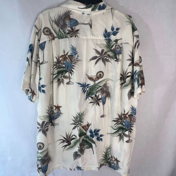 Croft & Barrow Short Sleeve Button Front Men's Shirt Tropical Drinking Size XL - Picture 2 of 9